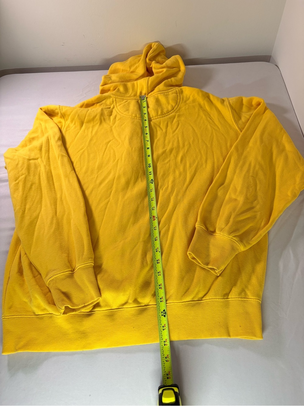 Yellow Zip-Up Hoodie with Polo Pony Logo - Picture 3 of 3